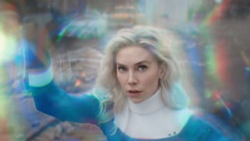 Vanessa Kirby as Sue Storm/Invisible Woman in 20th Century Studios/Marvel Studios' FANTASTIC FOUR: FIRST STEPS. Photo courtesy of 20th Century Studios/Marvel Studios. © 2025 20th Century Studios / © and ™ 2025 MARVEL.