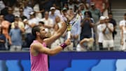 Carlos Alcaraz has reached his seventh Grand Slam final after a straight sets win in Friday's U.S. Open semifinal vs. Novak Djokovic.