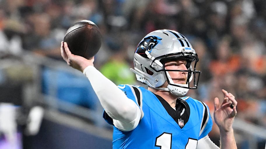 Andy Dalton left the Panthers' game against the Texans with an injury. | Bob Donnan-Imagn Images