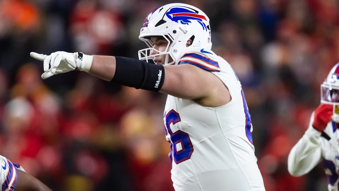 Buffalo Bills guard Connor McGovern against the Kansas City Chiefs during the AFC Championship game.