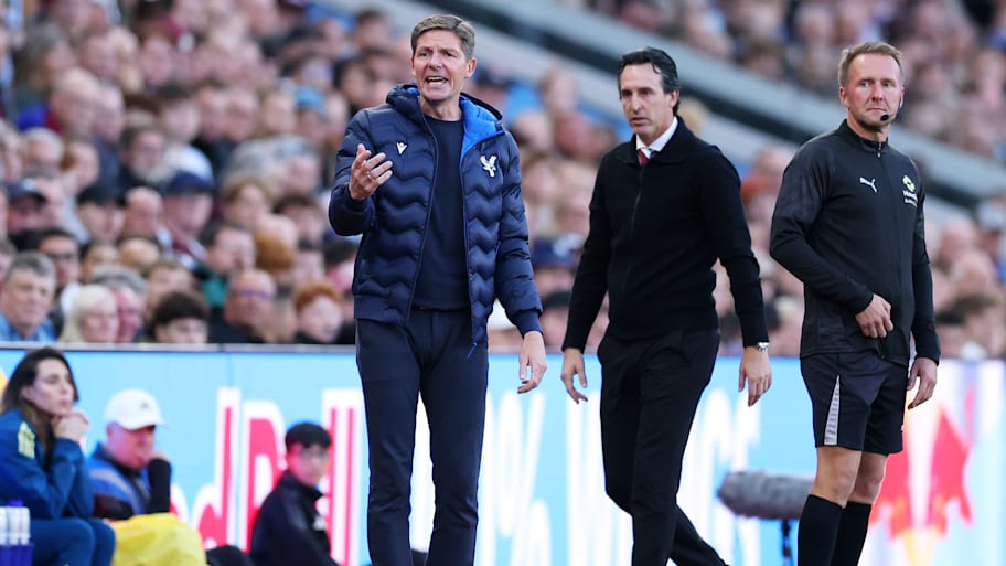 Oliver Glasner shouting.