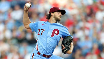 Philadelphia Phillies veteran right-hander Aaron Nola passed Cole Hamels on Thursday for third on the team's all-time strikeout list.