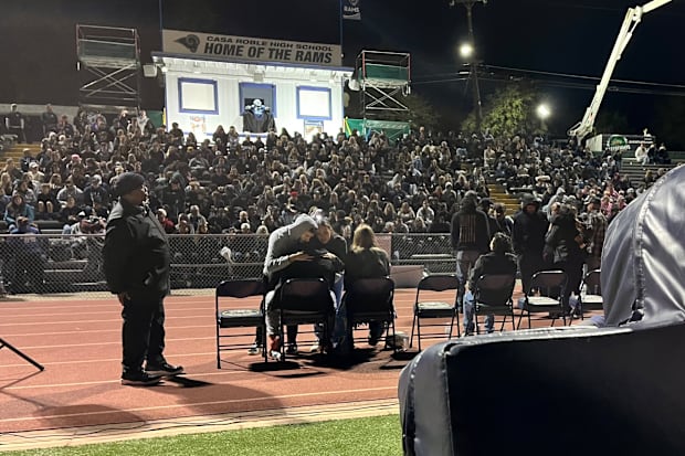 High school football photo, walke, Casa Roble HS, Orange California