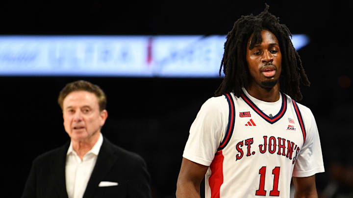 COLLEGE BASKETBALL: NOV 25 Players Era St. John's vs Baylor; St. John's basketball head coach Rick Pitino and guard Ian Jackson