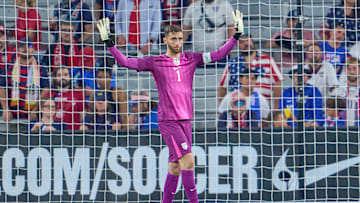 USMNT goalie Matt Turner during a 4-0 loss to Switzerland.