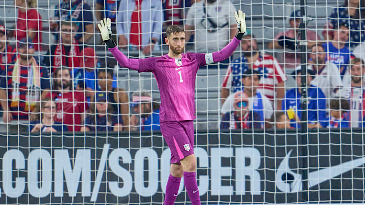 USMNT goalie Matt Turner during a 4-0 loss to Switzerland.