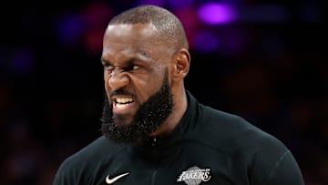 LeBron James is putting on his game face ahead of Game 2