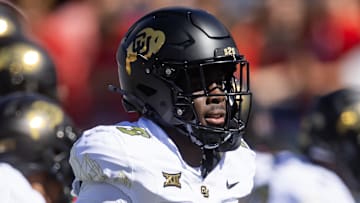 Oct 19, 2024; Tucson, Arizona, USA; Colorado Buffalos running back Isaiah Augustave (23) against the Arizona Wildcats at Arizona Stadium. Mandatory Credit: Mark J. Rebilas-Imagn Images