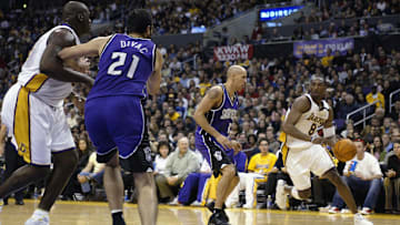 Kobe Bryant & Shaquille O'Neal, Los Angeles Lakers. Doug Christie & Vlade Divac, Sacramento Kings.