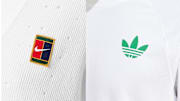 The NikeCourt and adidas Originals logos featured at Wimbledon 2025.