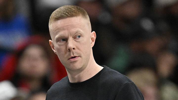San Antonio Spurs associate coach Sean Sweeney looks on during the second half against the Dallas Mavericks at the American Airlines Center on February 6, 2026.