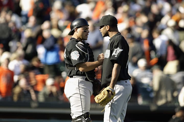 Ugueth Urbina contó con Iván Rodríguez como receptor en la Serie Mundial que ganaron los Marlins a los Yankees en el 2003