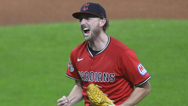 Cleveland Guardians starting pitcher Tanner Bibee