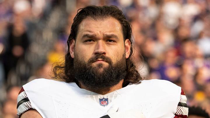 Washington Commanders offensive lineman Sam Cosmi