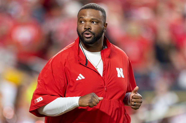 About defensive line coach Terry Bradden, Huskers' Elijah Jeudy said: 'His energy is contagious.'