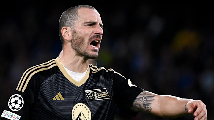 Leonardo Bonucci of FC Union Berlin gestures during the... Leonardo Bonucci of FC Union Berlin gestures during the...