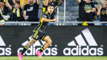 Cucho Hernandez's 43rd-minute wonder strike helped the Columbus Crew to a 4-2 victory over Charlotte FC. 