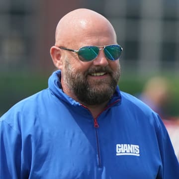 Head coach, Brian Daboll as the New York Giants players participate in their 2025 OTAÕs at the Quest Diagnostic Giants Training Center in East Rutherford.