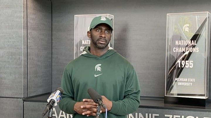 Michigan State safeties coach Blue Adams