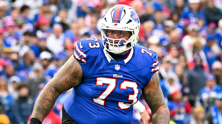 Buffalo Bills offensive tackle Dion Dawkins. Buffalo Bills offensive tackle Dion Dawkins.