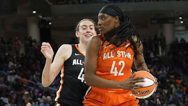 Hall of Fame center Sylvia Fowles broke into the WNBA with the Chicago Sky in 2008. Like Angel Reese, she played at LSU, too.