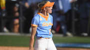 Tennessee pitcher Karlyn Pickens (23) during an NCAA super regional game between Tennessee and Alabama at Sherri Parker Lee Stadium in Knoxville, TN, Saturday, May 25, 2024. Alabama defeated Tennessee 3-2 in the 14th inning.