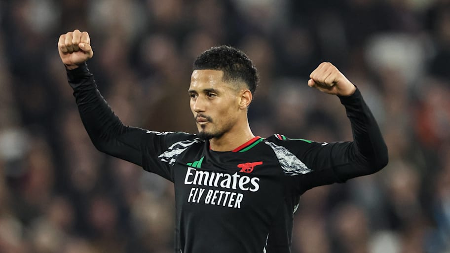 William Saliba celebrating.