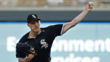 Chicago White Sox starting pitcher Garrett Crochet (45).