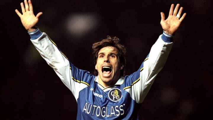 Man United v Chelsea Gianfranco Zola