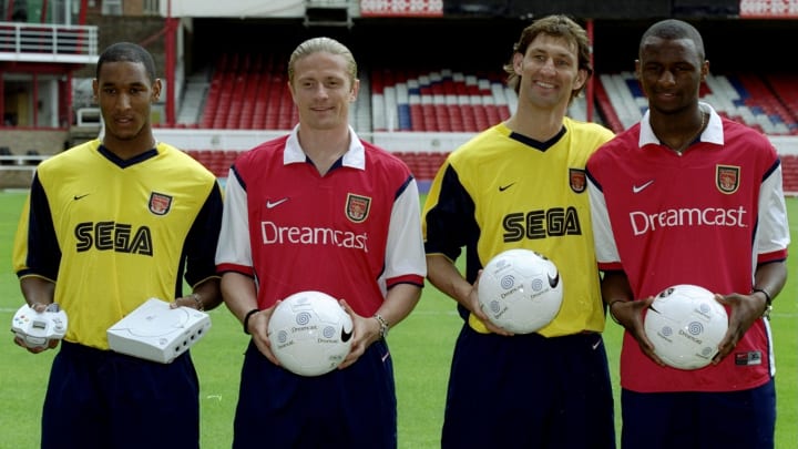 Nicolas Anelka, Emmanuel Petit, Tony Adams and Patrick Vieira of Arsenal