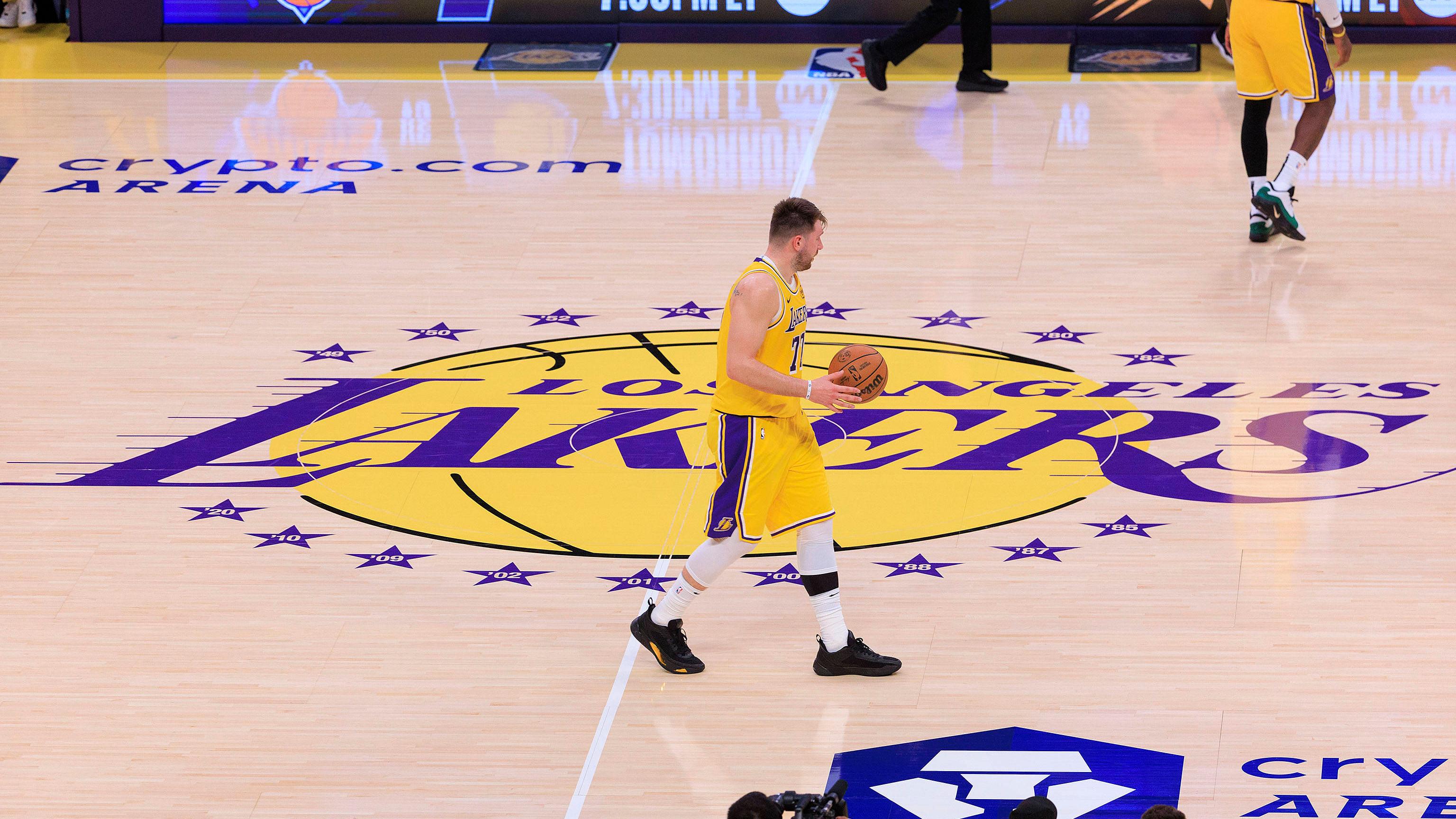 Luka Doncic Laced Up 1st Signature Sneaker in Lakers Debut