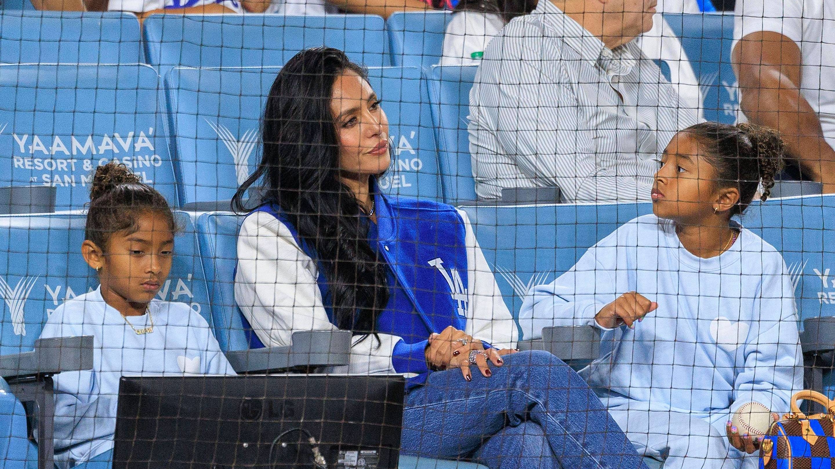 Vanessa Bryant and Daughters Turn Dodgers Playoff Opener into Family Affair