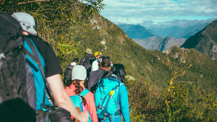 Group of Hikers on the Trail