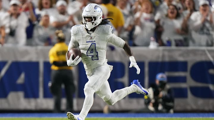 Buffalo Bills running back James Cook is a great prop target in Week 6. Buffalo Bills running back James Cook is a great prop target in Week 6.