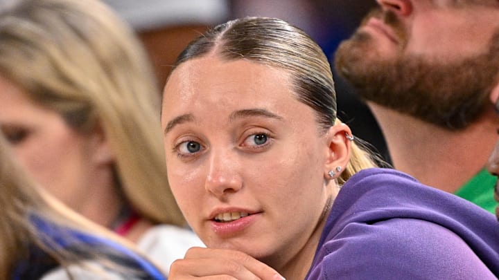 Dallas Wings guard Paige Bueckers looks on during the second quarter. Dallas Wings guard Paige Bueckers looks on during the second quarter.