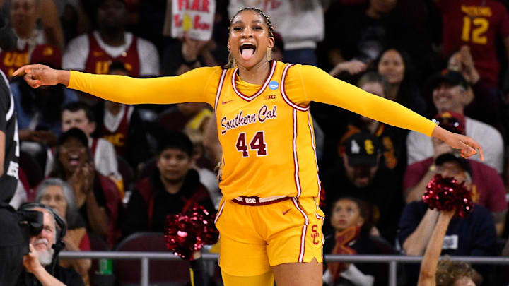 USC Trojans forward Kiki Iriafen will look to lead her team to a win as a small favorite.