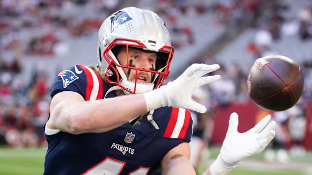 New England Patriots safety Brenden Schooler (41) against the Arizona Cardinals.