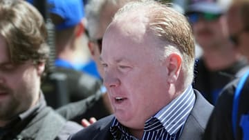 Kentucky’s coach Mark Stoops walks the Cat Walk before the game against South Carolina Saturday afternoon at Kroger Field.
Sept. 7, 2024