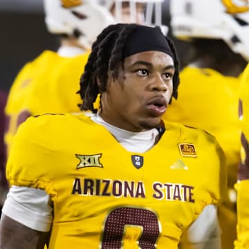 Sep 7, 2024; Tempe, Arizona, USA; Arizona State Sun Devils defensive back Cole Martin (0) against the Mississippi State Bulldogs at Mountain America Stadium. Mandatory Credit: Mark J. Rebilas-Imagn Images