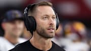 Sep 29, 2024; Glendale, Arizona, USA; Washington Commanders offensive coordinator Kliff Kingsbury against the Arizona Cardinals in the second half at State Farm Stadium. Mandatory Credit: Mark J. Rebilas-Imagn Images
