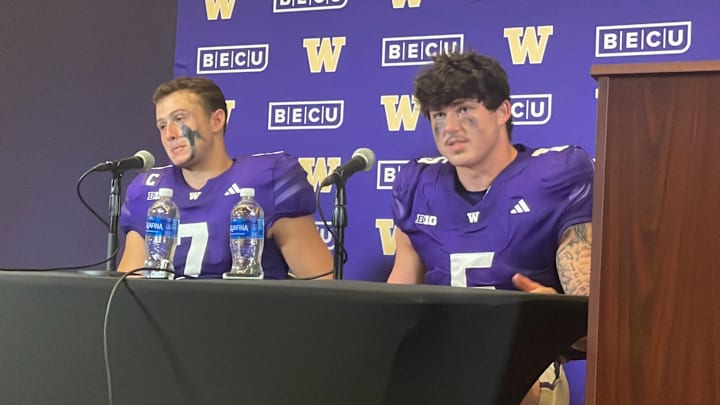 Will Rogers and Zach Durfee address the media following the Eastern Michigan victory. 