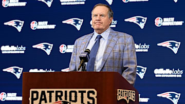 Jan 11, 2024; Foxborough, MA, USA; New England Patriots former head coach Bill Belichick