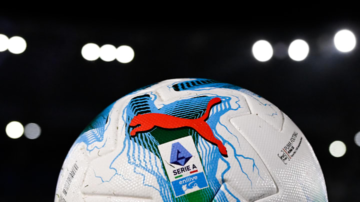 Serie A Puma official ball seen during the Serie A 2025/2026... Serie A Puma official ball seen during the Serie A 2025/2026...