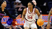 Oklahoma forward Liz Scott (34) in Gainesville