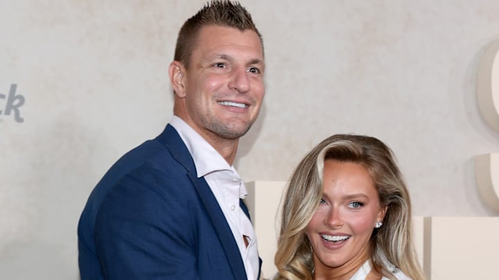 Rob Gronkowski and Camille Kostek on the red carpet ahead of the 2025 SI Swimsuit launch party in New York. Rob Gronkowski and Camille Kostek on the red carpet ahead of the 2025 SI Swimsuit launch party in New York.