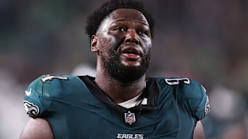 Sep 4, 2025; Philadelphia, Pennsylvania, USA; Philadelphia Eagles defensive tackle Byron Young (94) against the Dallas Cowboys at Lincoln Financial Field. Mandatory Credit: Bill Streicher-Imagn Images