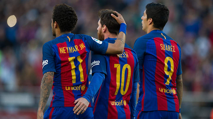 Neymar Jr. is rumored to be interested in reuniting with former Barcelona teammates Lionel Messi and Luis Suarez at Inter Miami CF.