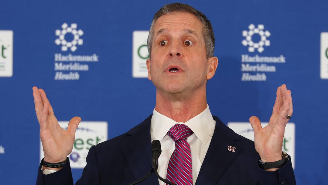 New York Giants head coach John Harbaugh