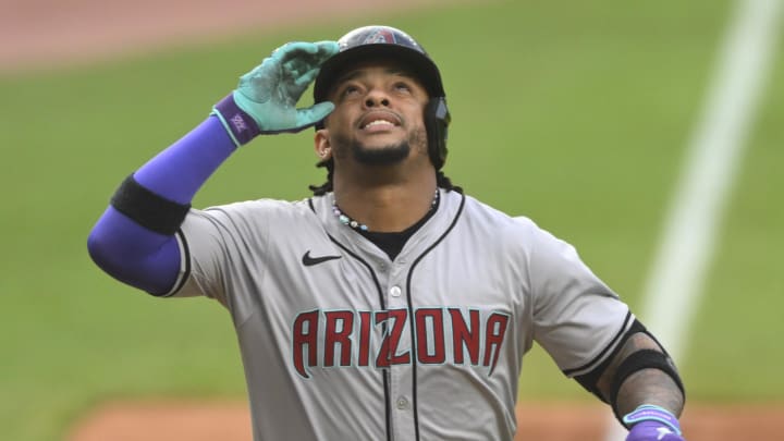 Arizona Diamondbacks designated hitter Ketel Marte (4) celebrates.