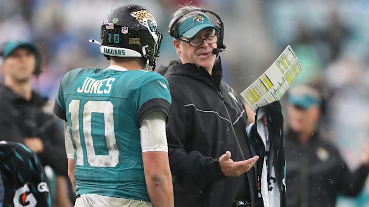 Jacksonville Jaguars QB Mac Jones, former HC Doug Pederson